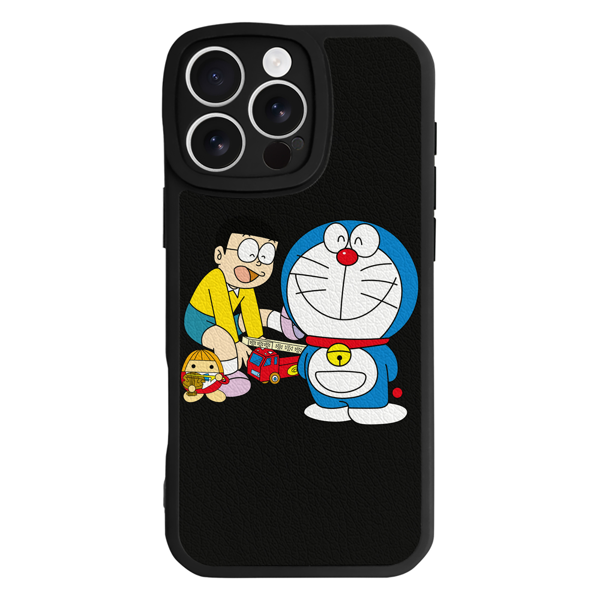 （画像用） ドラえもん Doraemon 【iPhone 16シリーズ対応】シリコンスマホケース（レザー調） 材質：シリコン